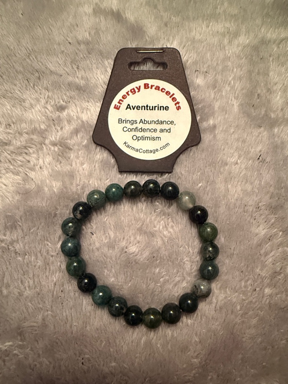 Aventurine Energy Bracelet — Green Beaded Stretch Bracelet